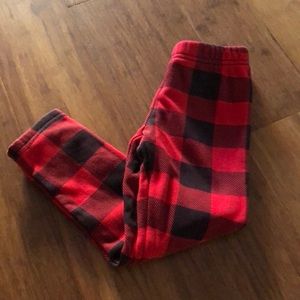 Carter’s kid Fleece lined plaid leggings size 5
